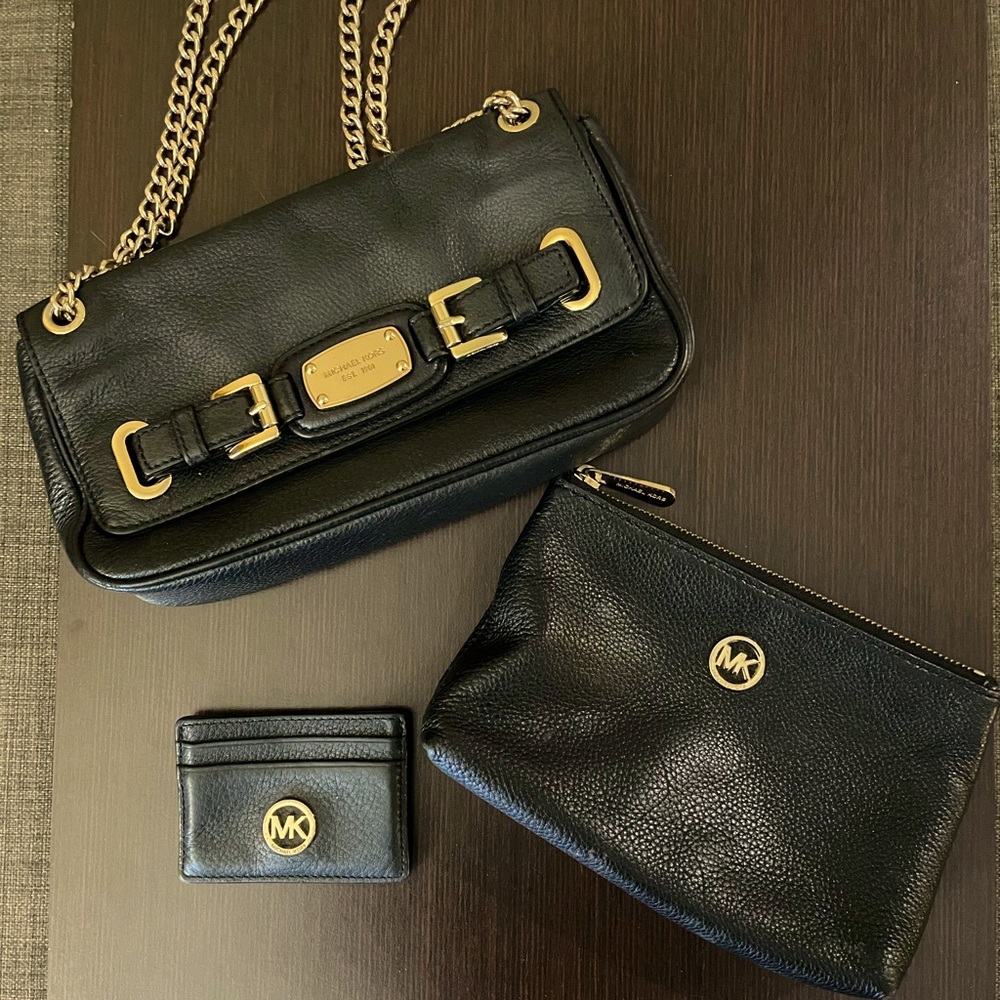 Michael KORS 3 piece bag and accessories